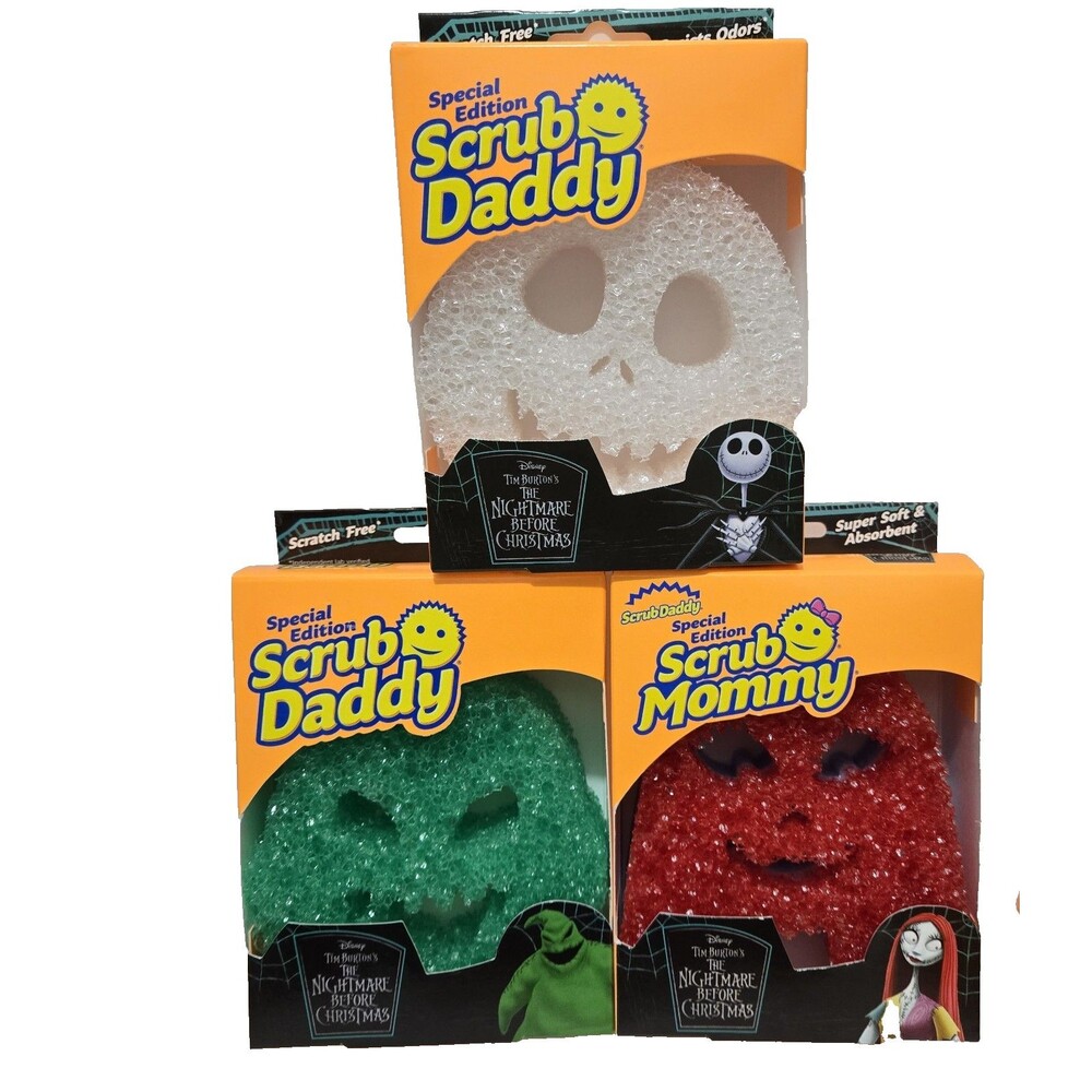 Scrub Daddy/Mommy Special Edition Halloween Nightmare Before Christmas 3pc Set